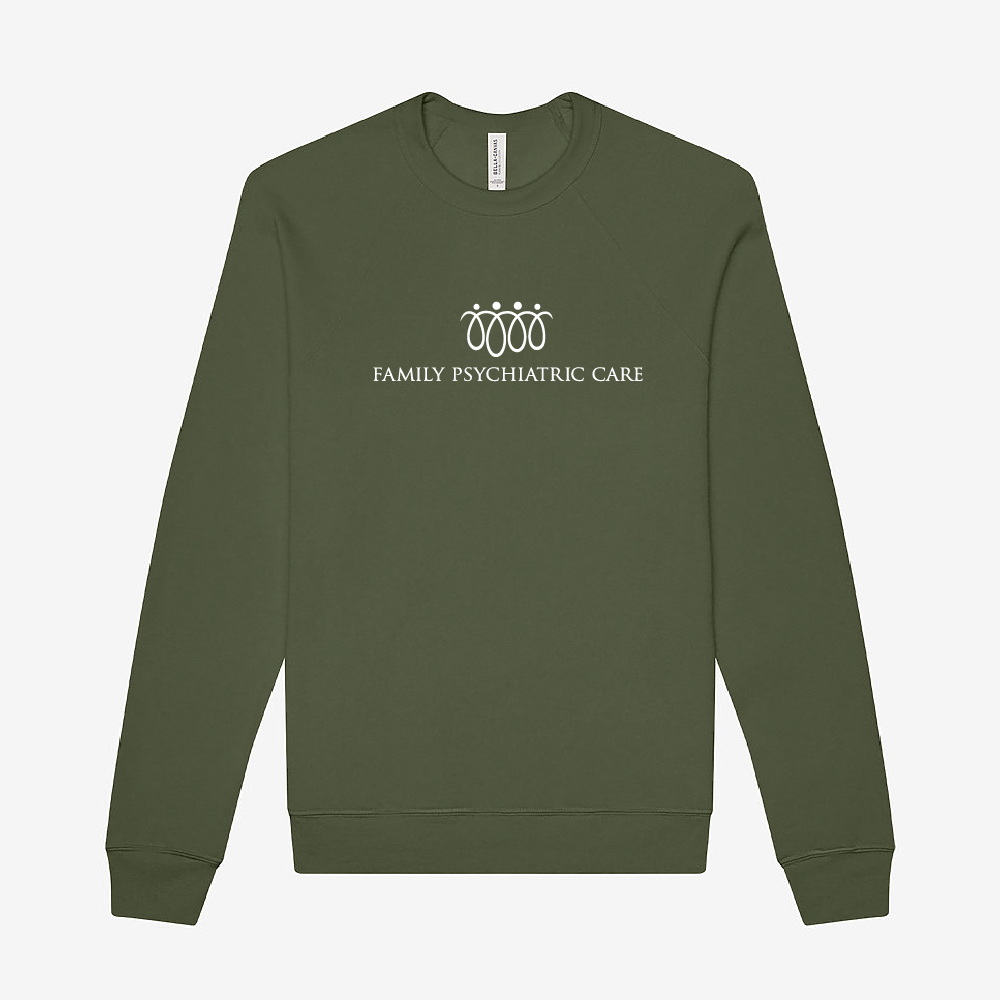 FPC Adult Sponge Fleece Raglan Crewneck Sweatshirt Family Psychiatric Care (4 colors)