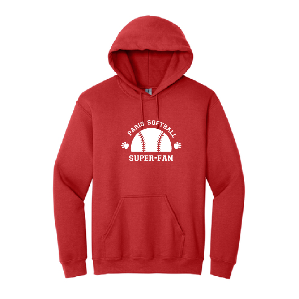 Paris School Adult Softball Super Fan Hoodie