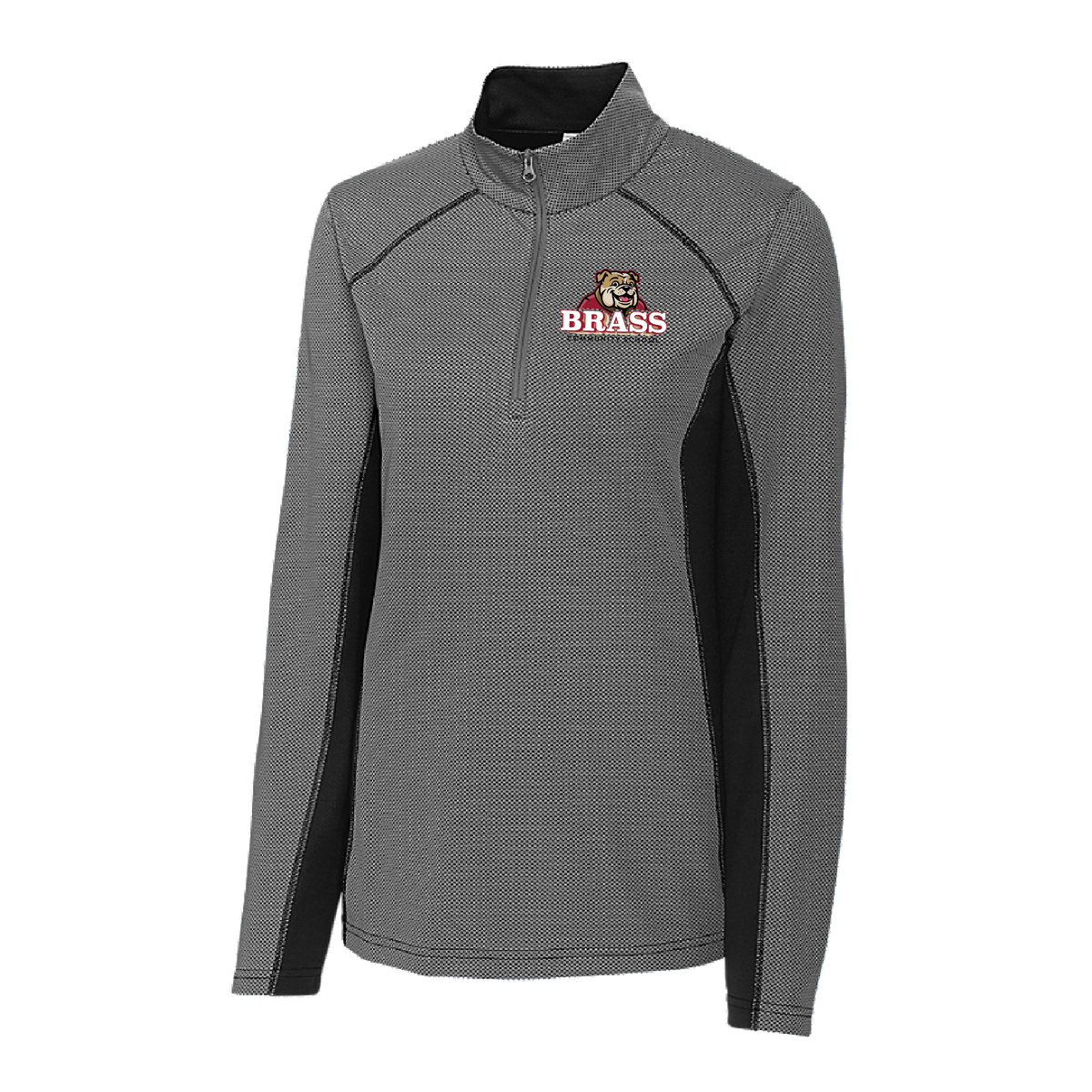 Brass Ladies Half Zip Colorblock Tech Pullover