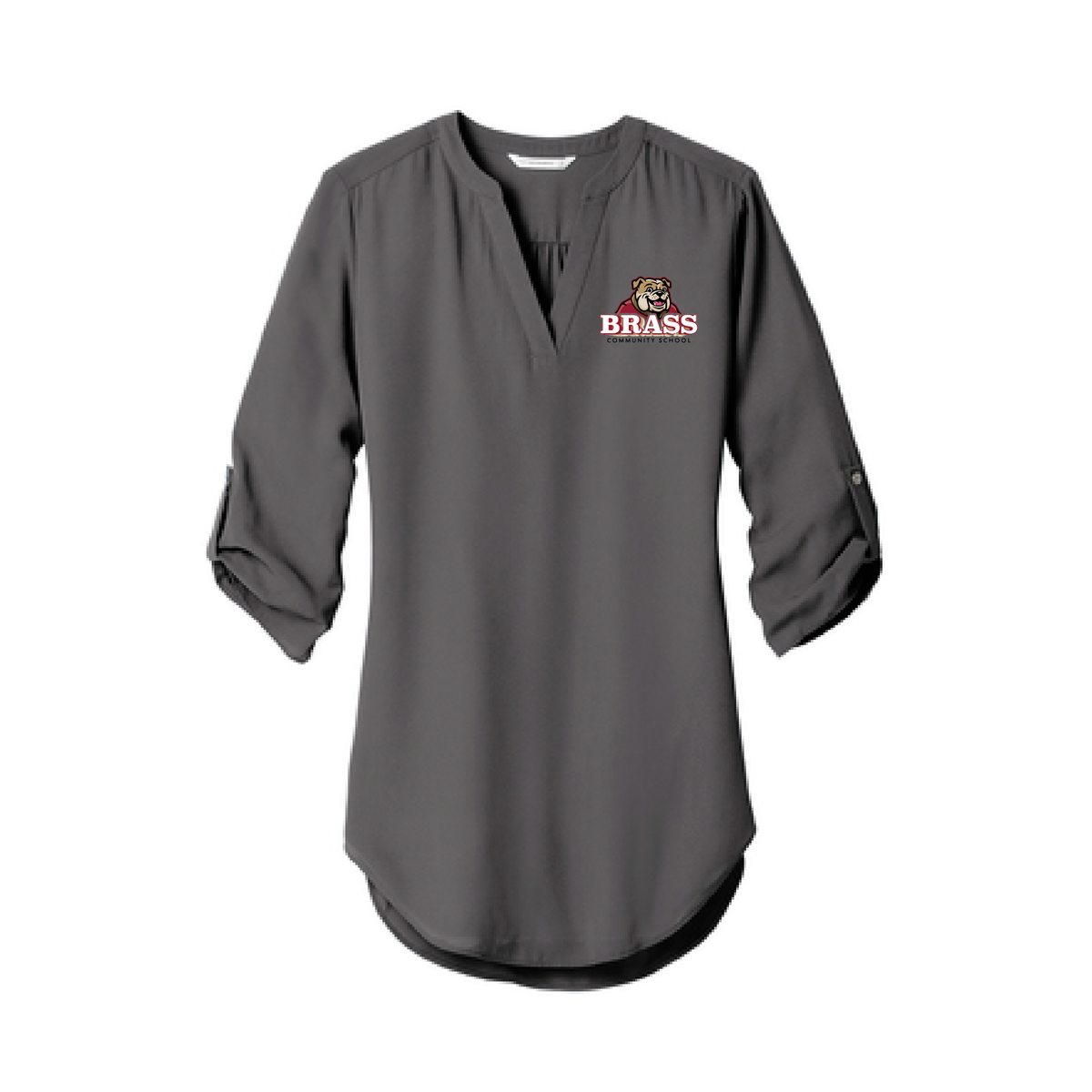 Brass Ladies 3/4 Sleeve Tunic Blouse