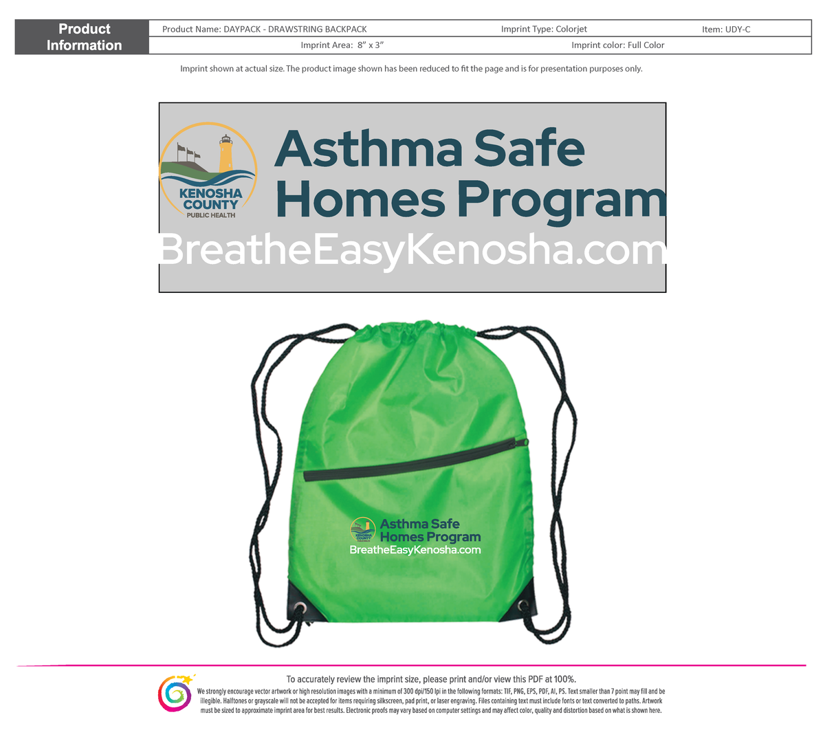 KCPH Asthma String Bags - QTY 500