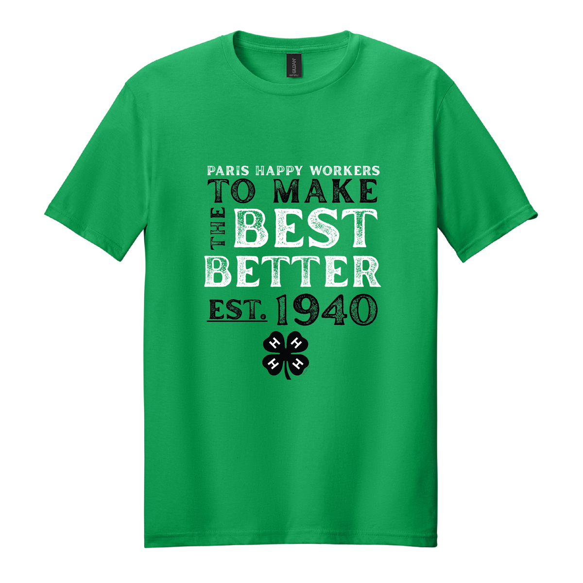 Paris Happy Workers 4-H YOUTH DryBlend Tee