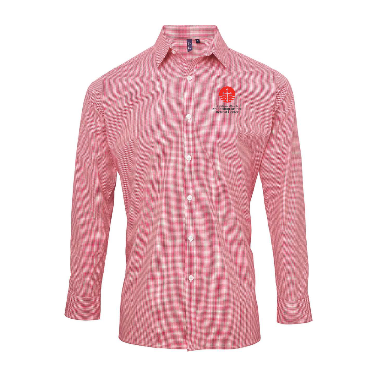 ABRC Adult Microcheck Gingham Long-Sleeve Cotton Shirt (2 colors)