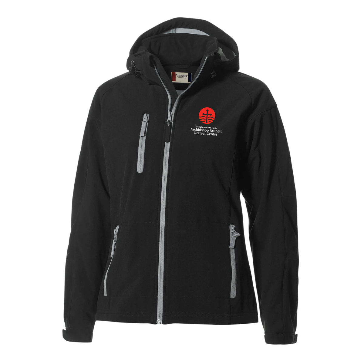 ABRC Ladies Stretch Softshell Hooded Full Zip Jacket