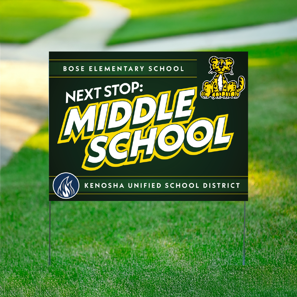 Bose 5th Grader Yard Sign