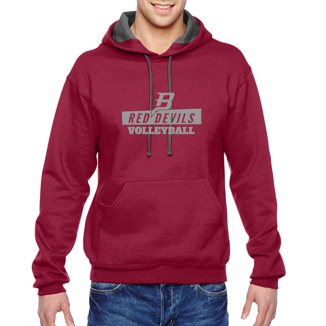 Bradford Volleyball Adult Contrast Hood Sweatshirt