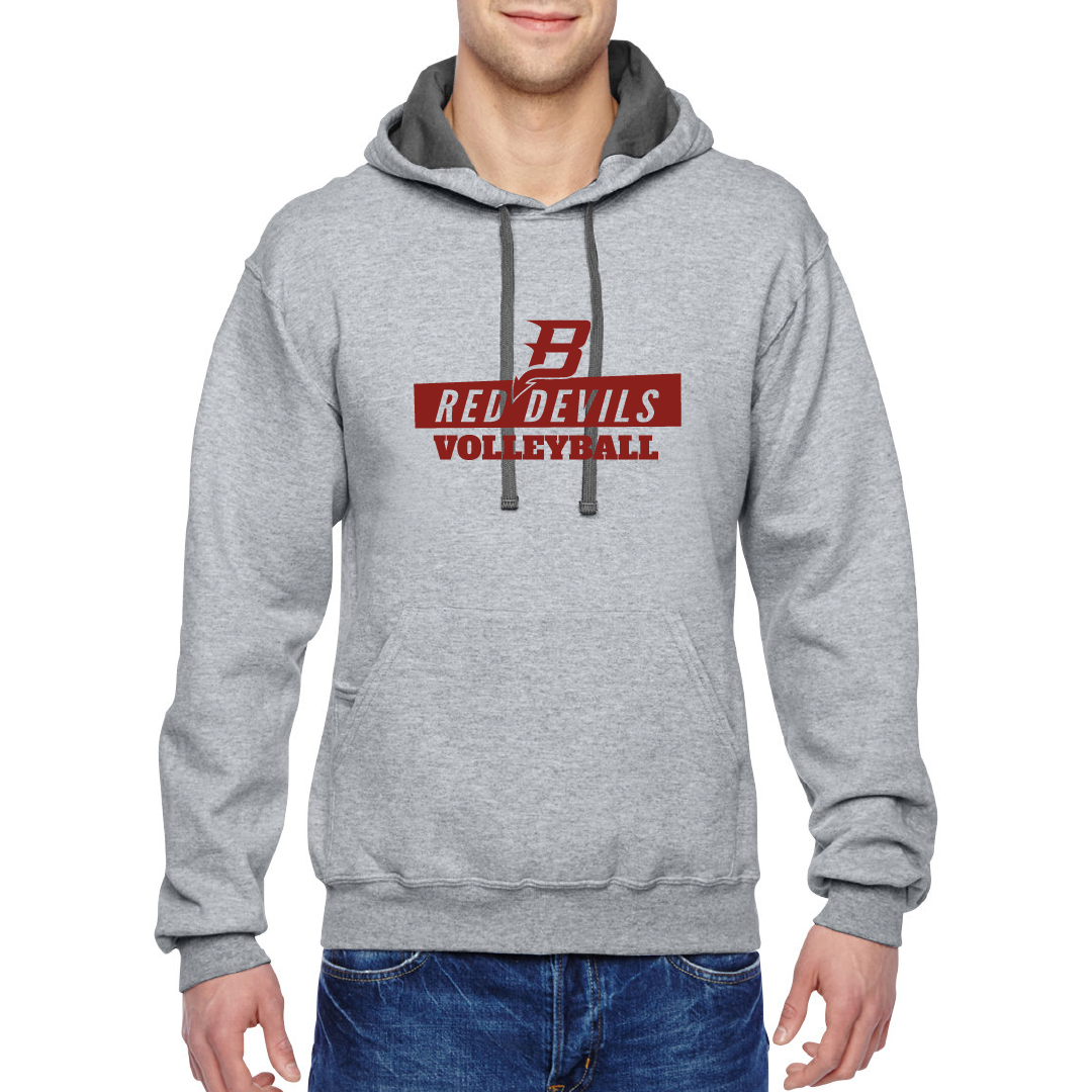 Bradford Volleyball Adult Contrast Hood Sweatshirt