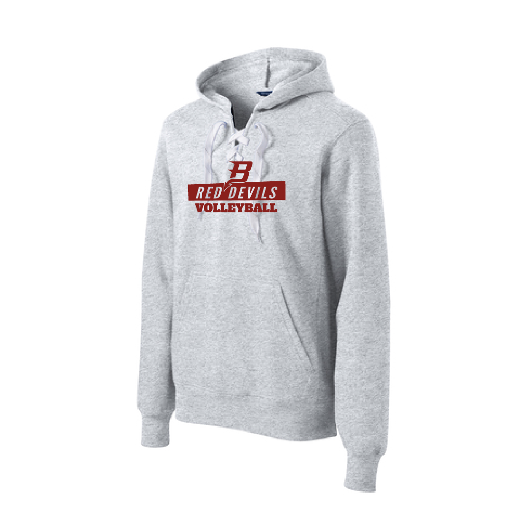 Bradford Volleyball Adult Lace-up Hoodie Sweatshirt