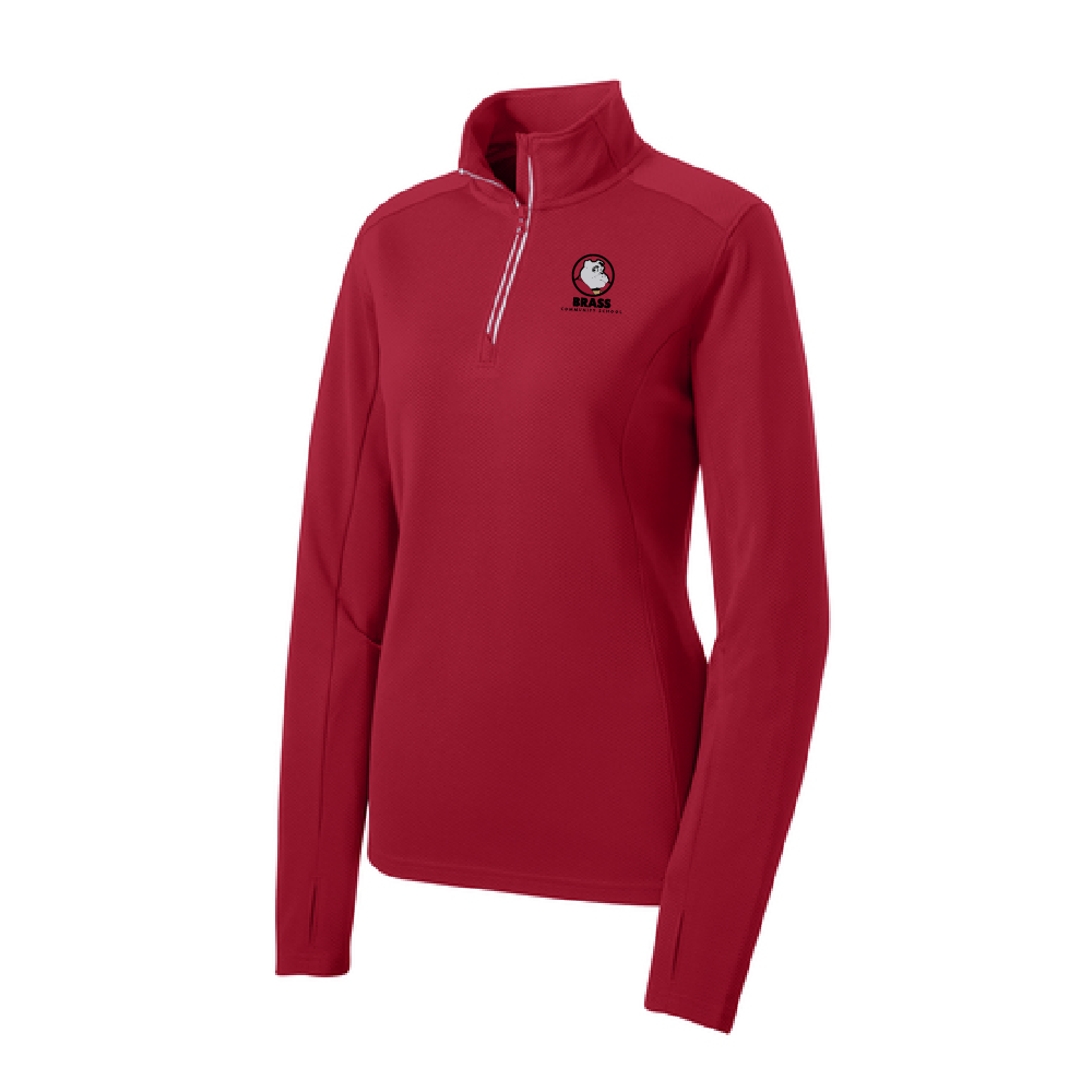 Brass Ladies Textured ¼ Zip