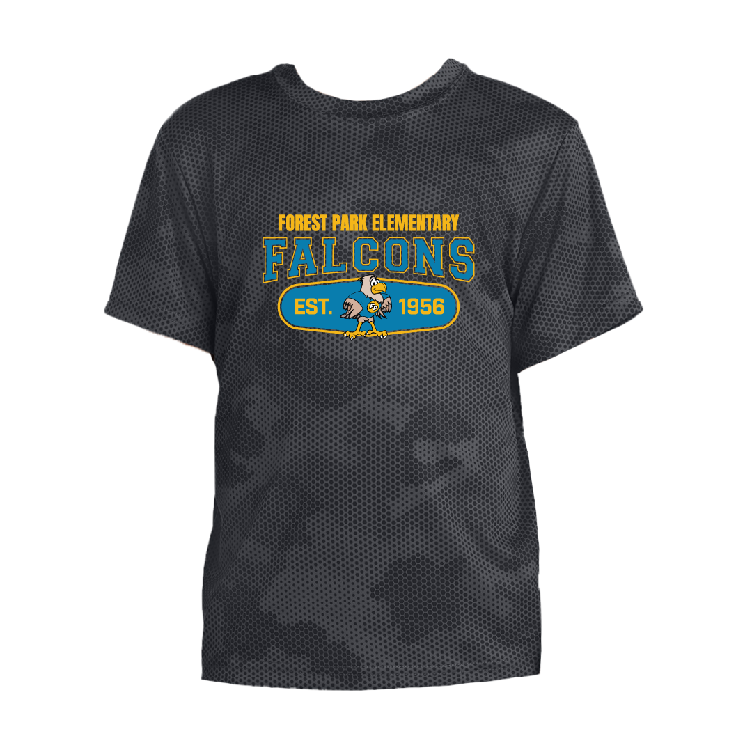 Forest Park Falcons YOUTH CamoHex Tee