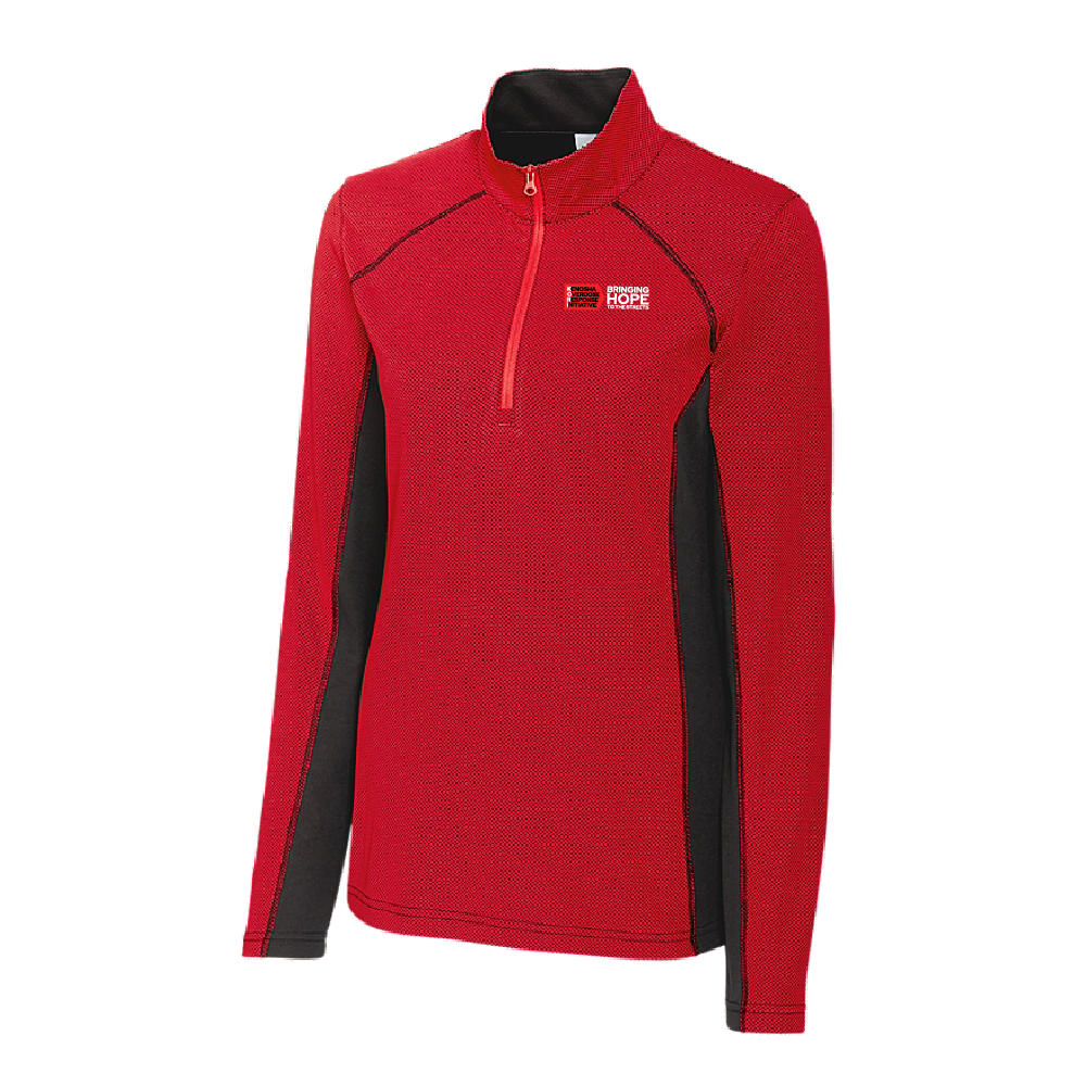 KORI Ladies Half Zip Colorblock Tech Pullover