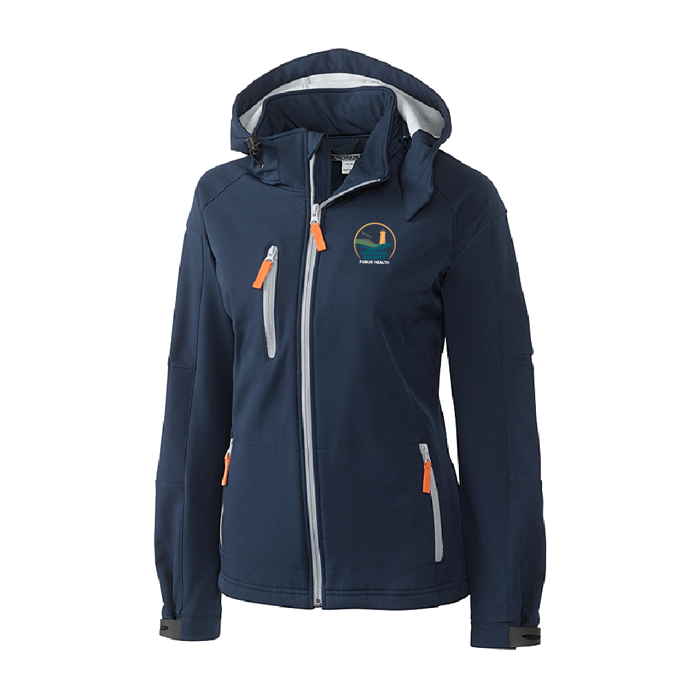 KCPH Ladies Stretch Softshell Hooded Full Zip Jacket