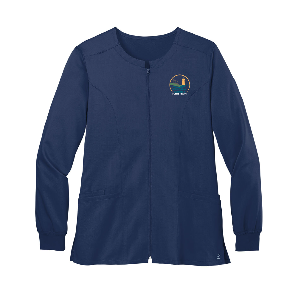 KCPH Ladies Full-Zip Scrub Jacket (3 colors)