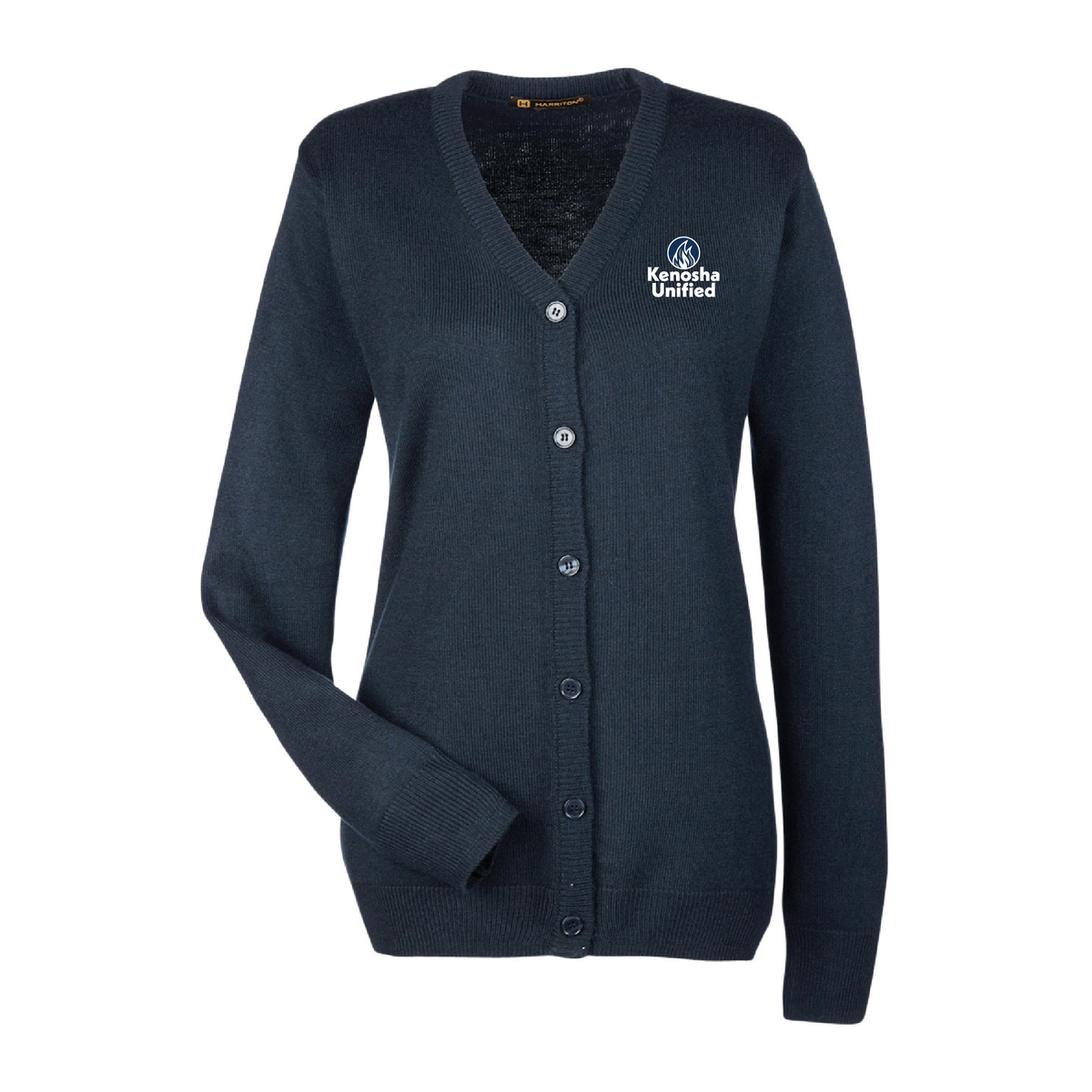 KUSD Ladies Pilblock V-Neck Button Cardigan (2 Colors)