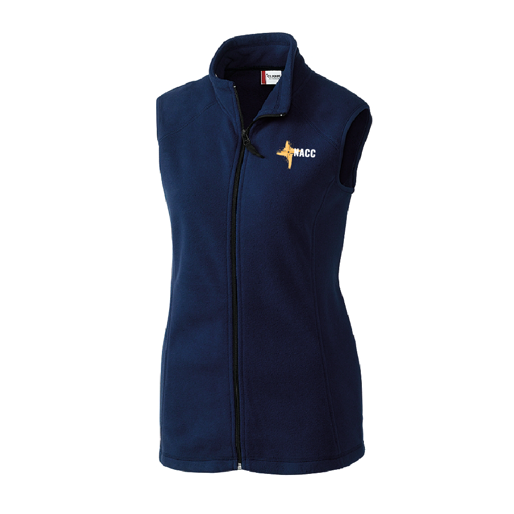 NACC Ladies Full Zip Microfleece Vest (2 colors)