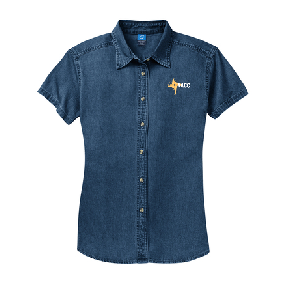 NACC Ladies Short Sleeve Denim Shirt