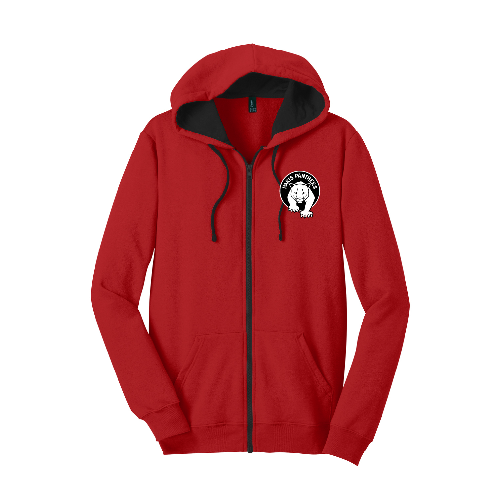 Paris Adult Concert Fleece Full Zip Hoodie