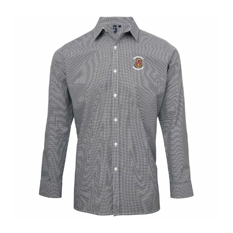 Roosevelt Adult Microcheck Gingham Long-Sleeve Cotton Shirt