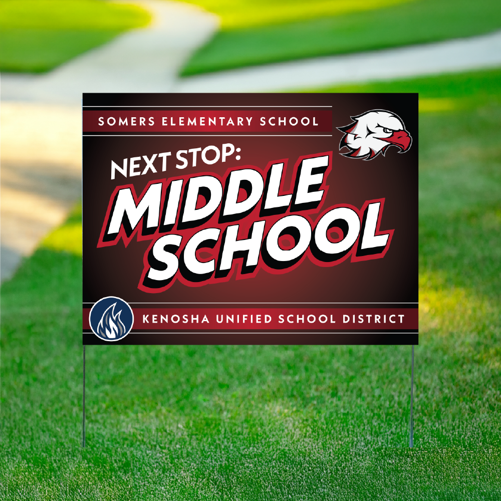 Somers 5th Grader Yard Sign
