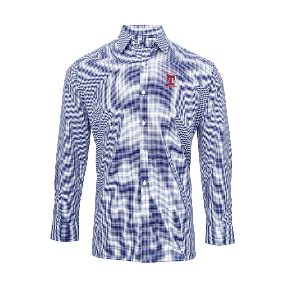 Tremper Adult Microcheck Gingham Long-Sleeve Cotton Shirt