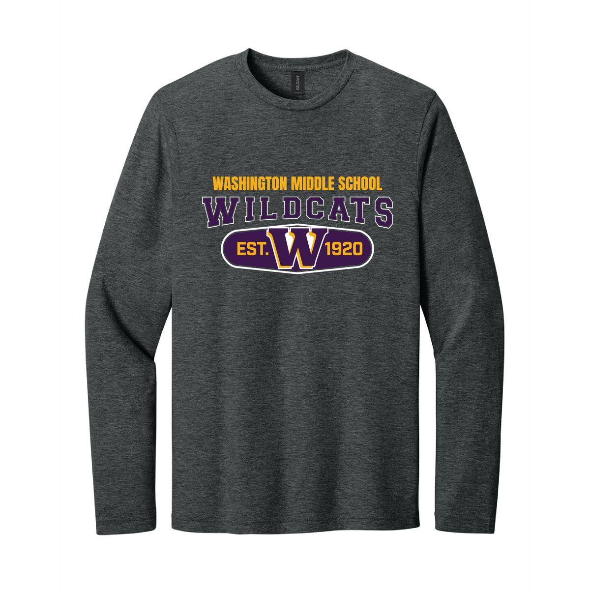 Washington Wildcats Original Adult Softstyle Long Sleeve Tee