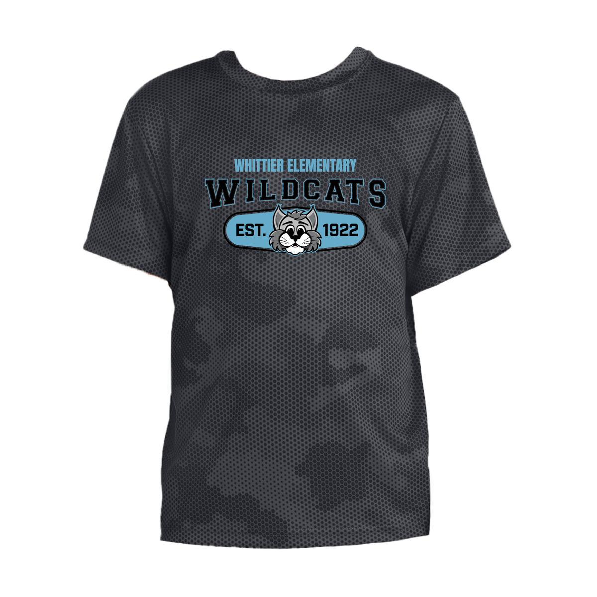 Whittier Wildcats Original YOUTH CamoHex Tee