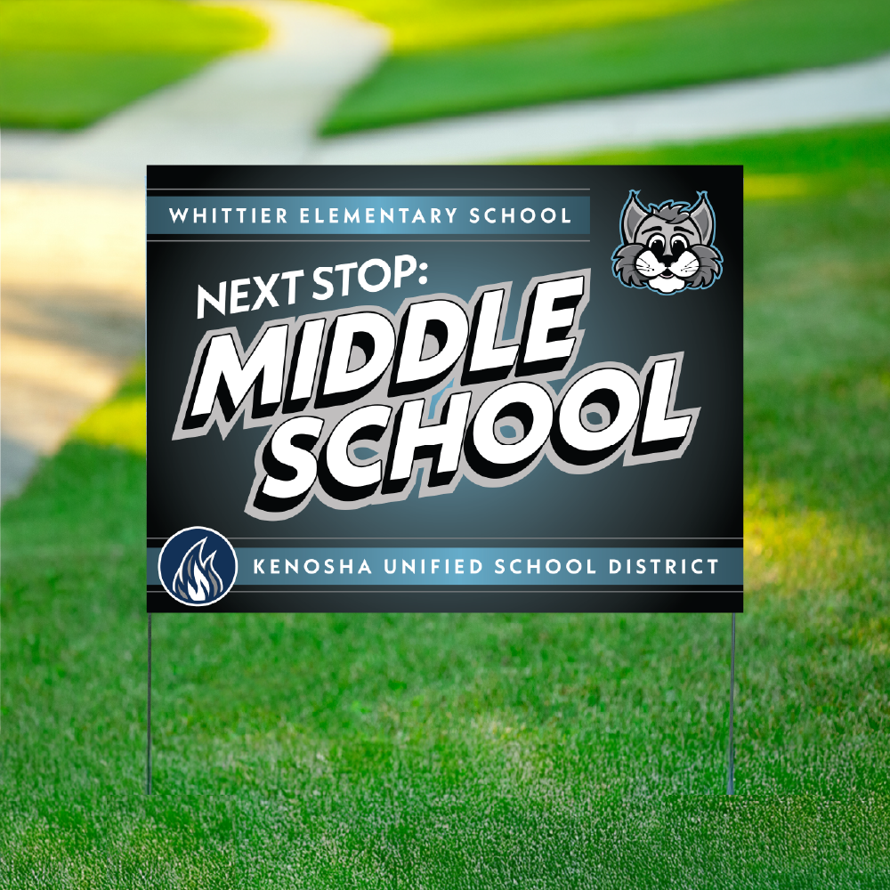 Whittier 5th Grader Yard Sign