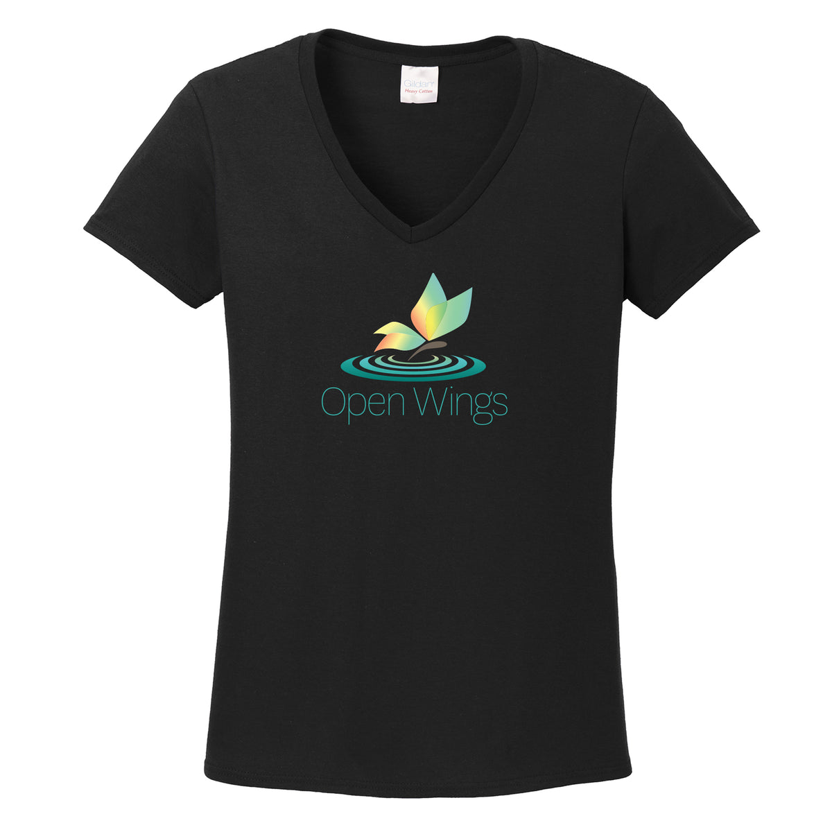 Open Wings Classic Ladies V-Neck T-shirt