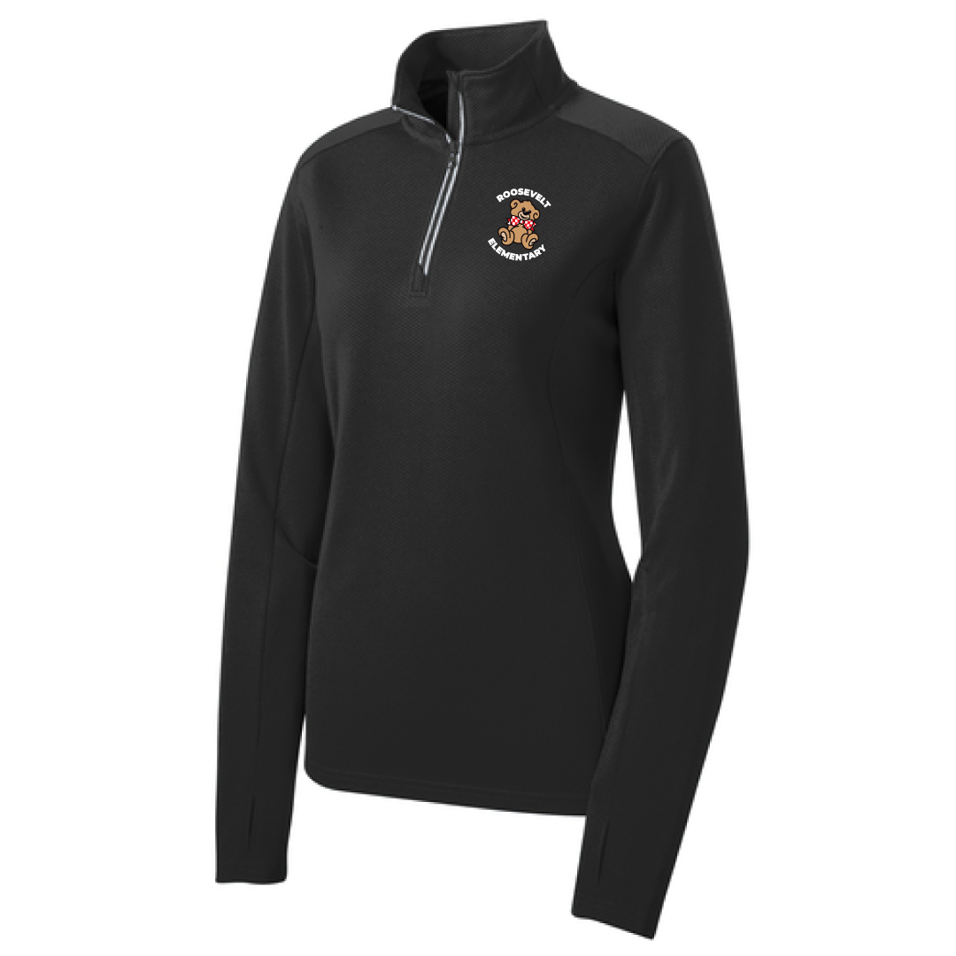 Roosevelt Ladies Textured Sport-Wick 1/4 Zip (3 colors)