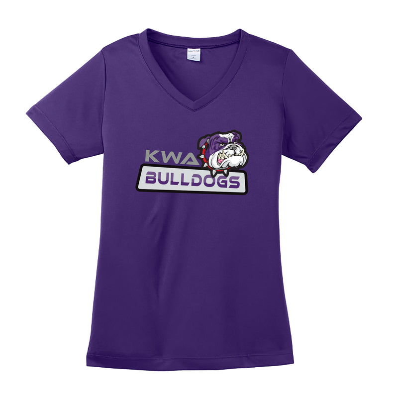 KWA Ladies Performance Bulldogs V-Neck T-Shirt (3 Colors)