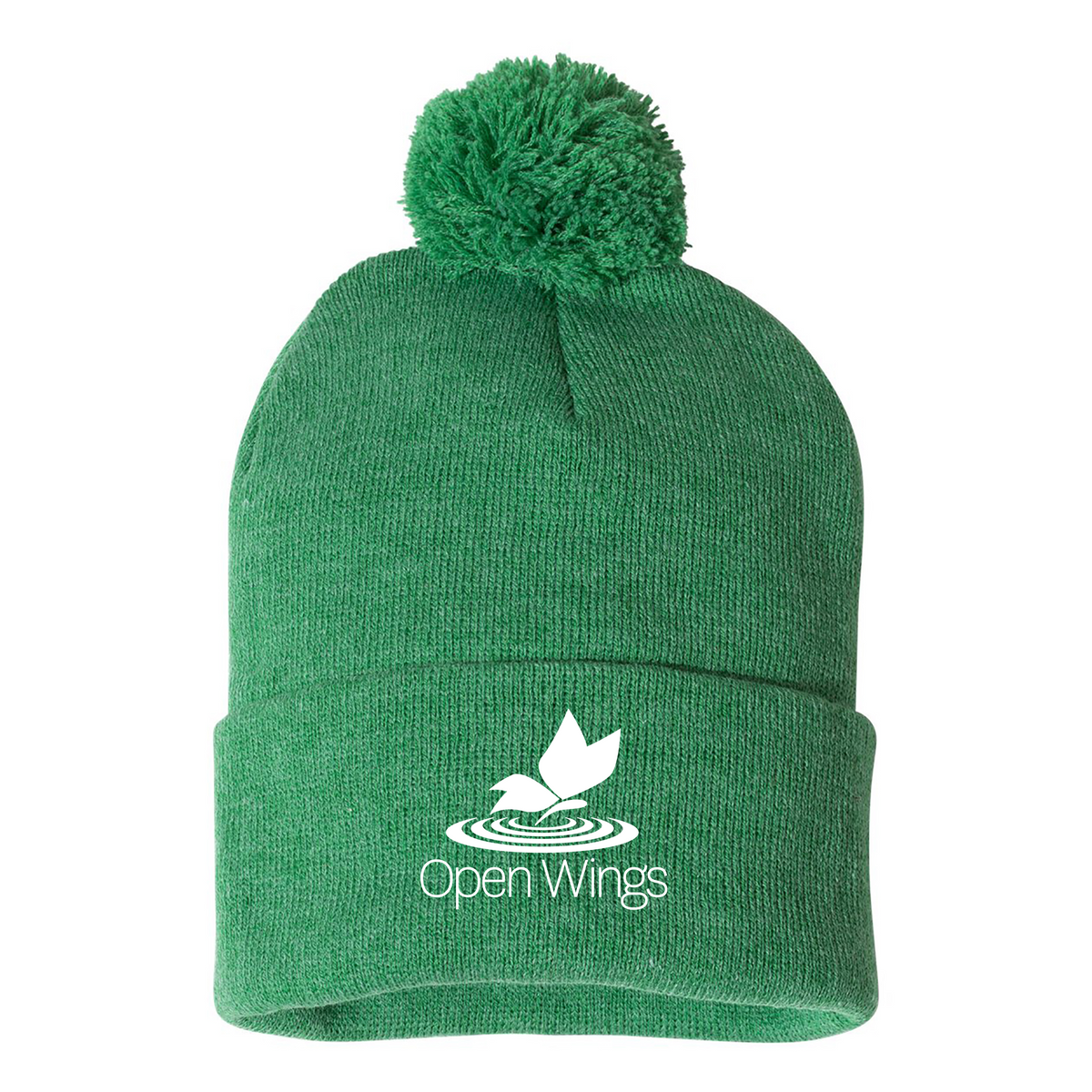 Open Wings Pom-Pom Knit Beanie