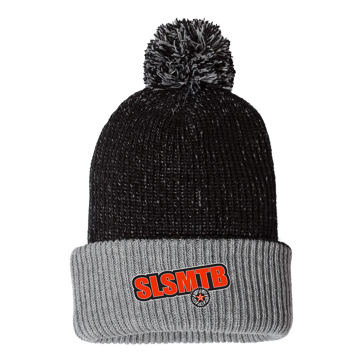 SLSMTB Knit Speckled Pom-Pom Beanie