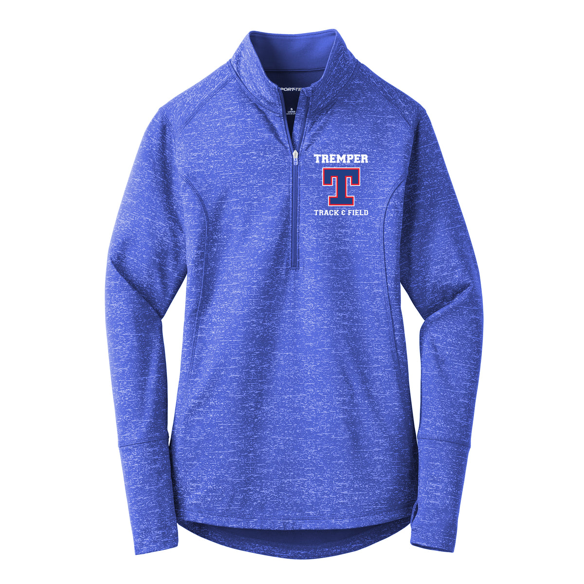 Tremper Track Ladies Sport-Wick Reflective Heather 1/2 Zip Pullover